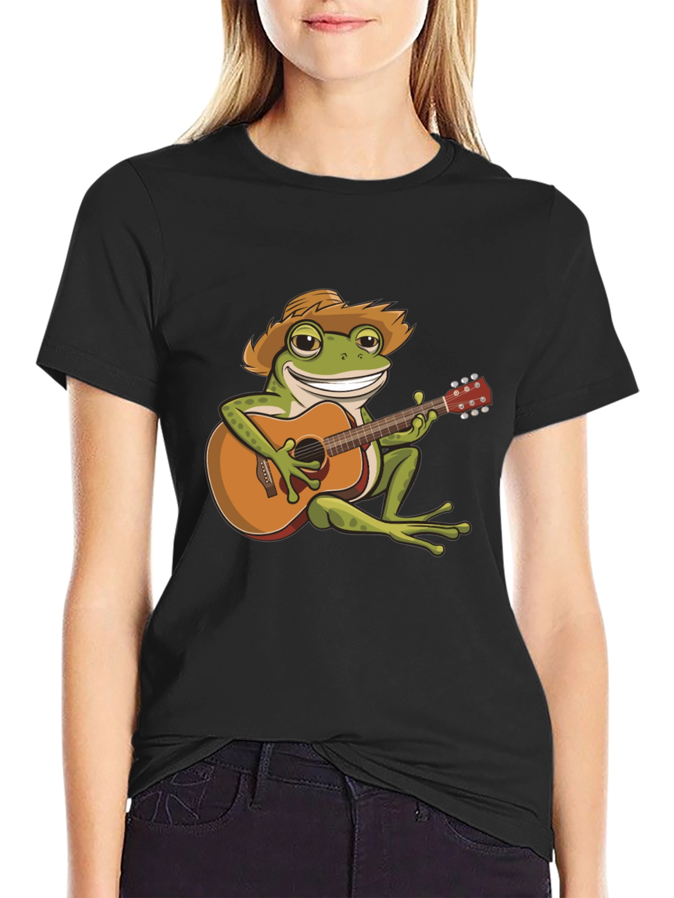 Frog Playing Guitar T-Shirt - Funny Music Tee
