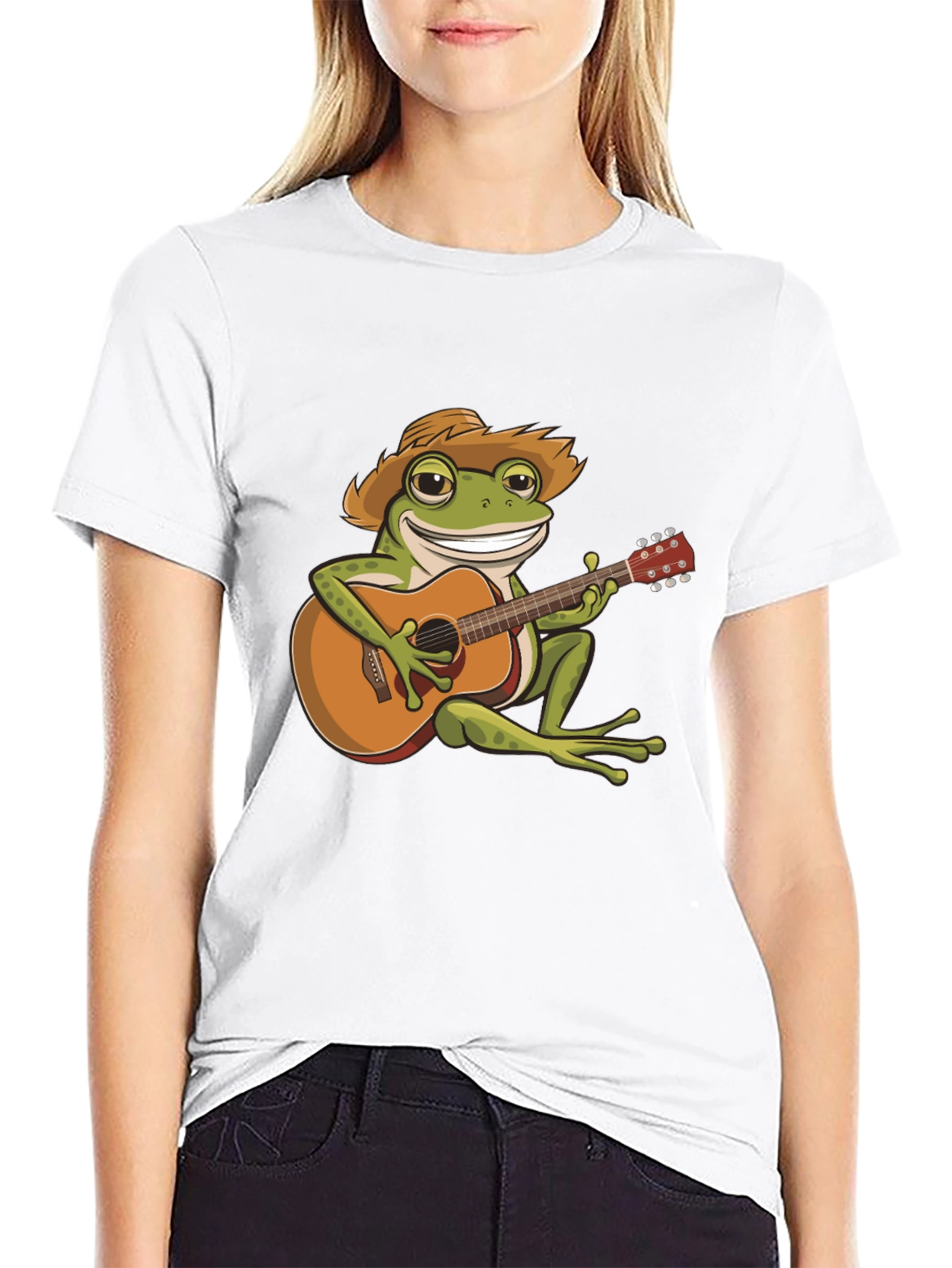 Frog Playing Guitar T-Shirt - Funny Music Tee