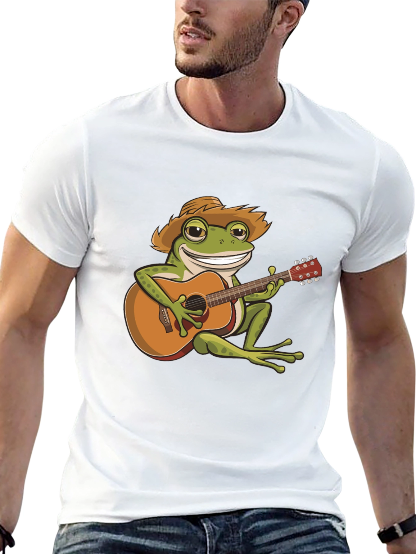 Frog Playing Guitar T-Shirt - Funny Music Tee