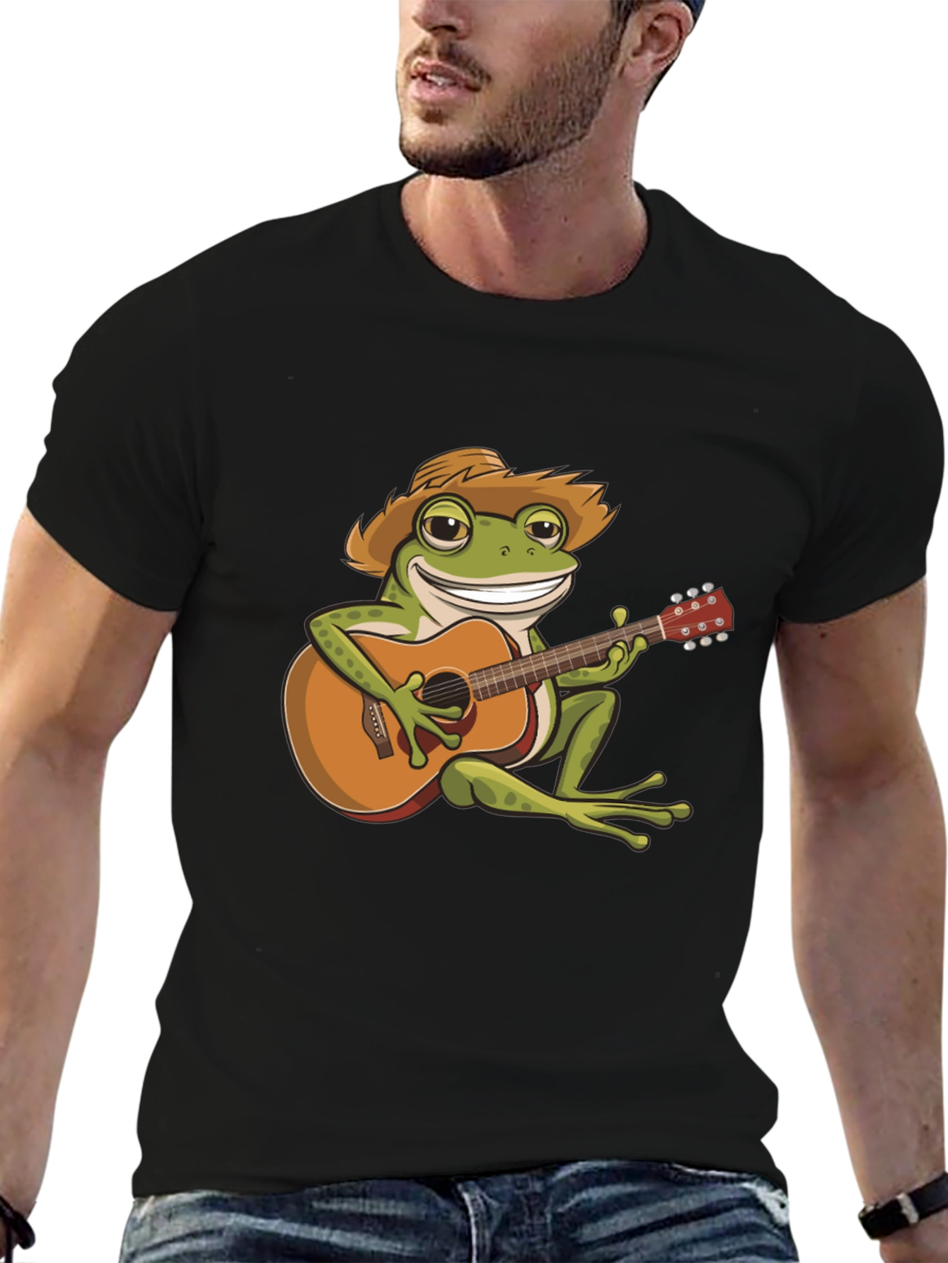 Frog Playing Guitar T-Shirt - Funny Music Tee
