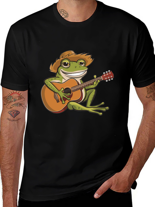 Frog Playing Guitar T-Shirt - Funny Music Tee