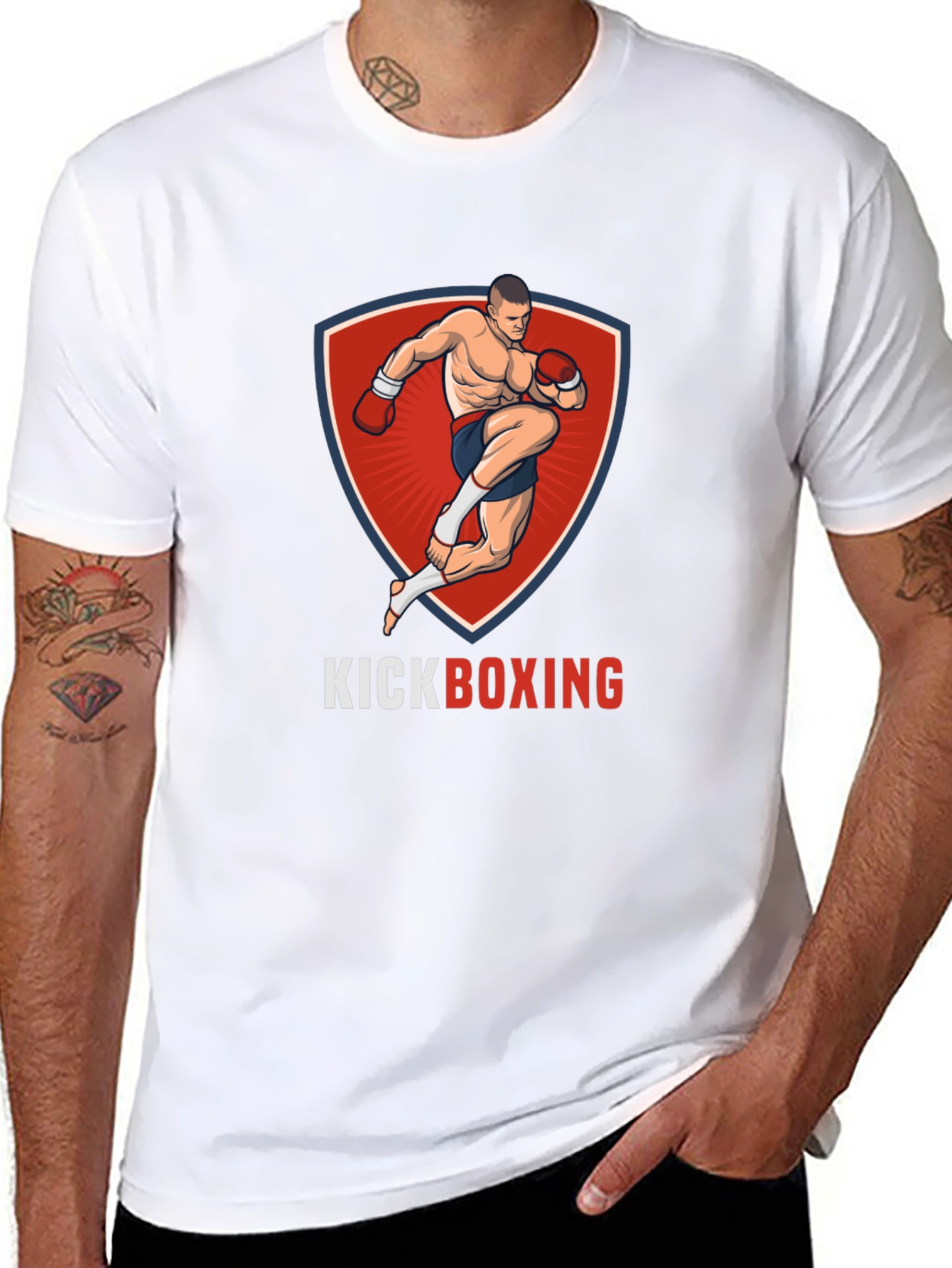 Kickboxing Graphic T-Shirt - Black