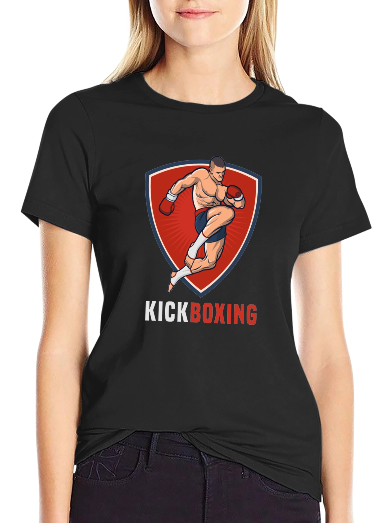Kickboxing Graphic T-Shirt - Black