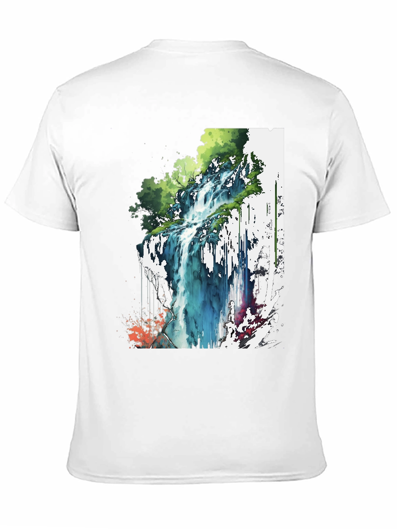 Waterfall Graphic Tee - Nature Inspired Design