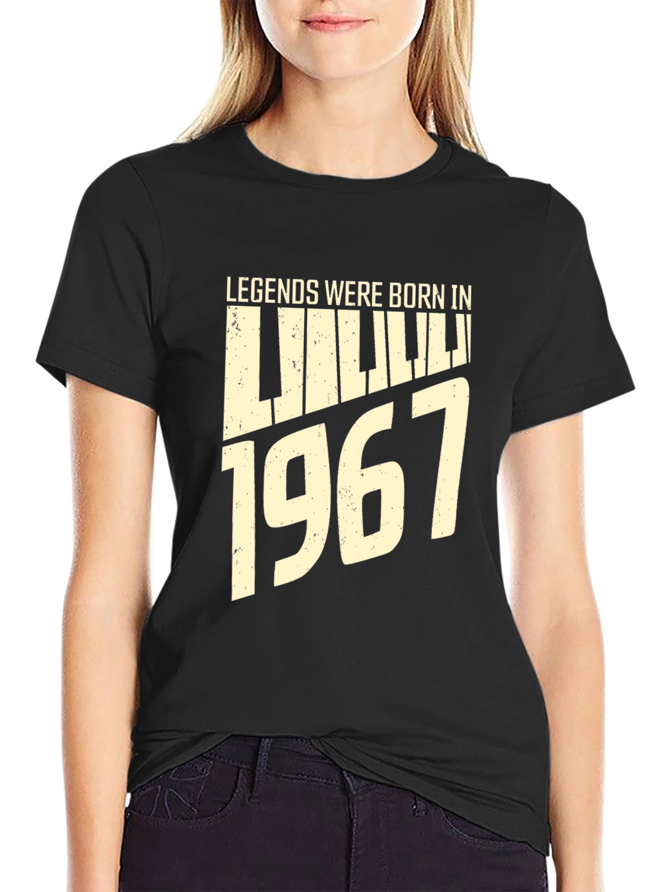 Legends Born in 1967 Piano Tee - Black