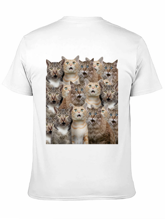 Surprised Cats Graphic Tee - Funny Mens T-Shirt
