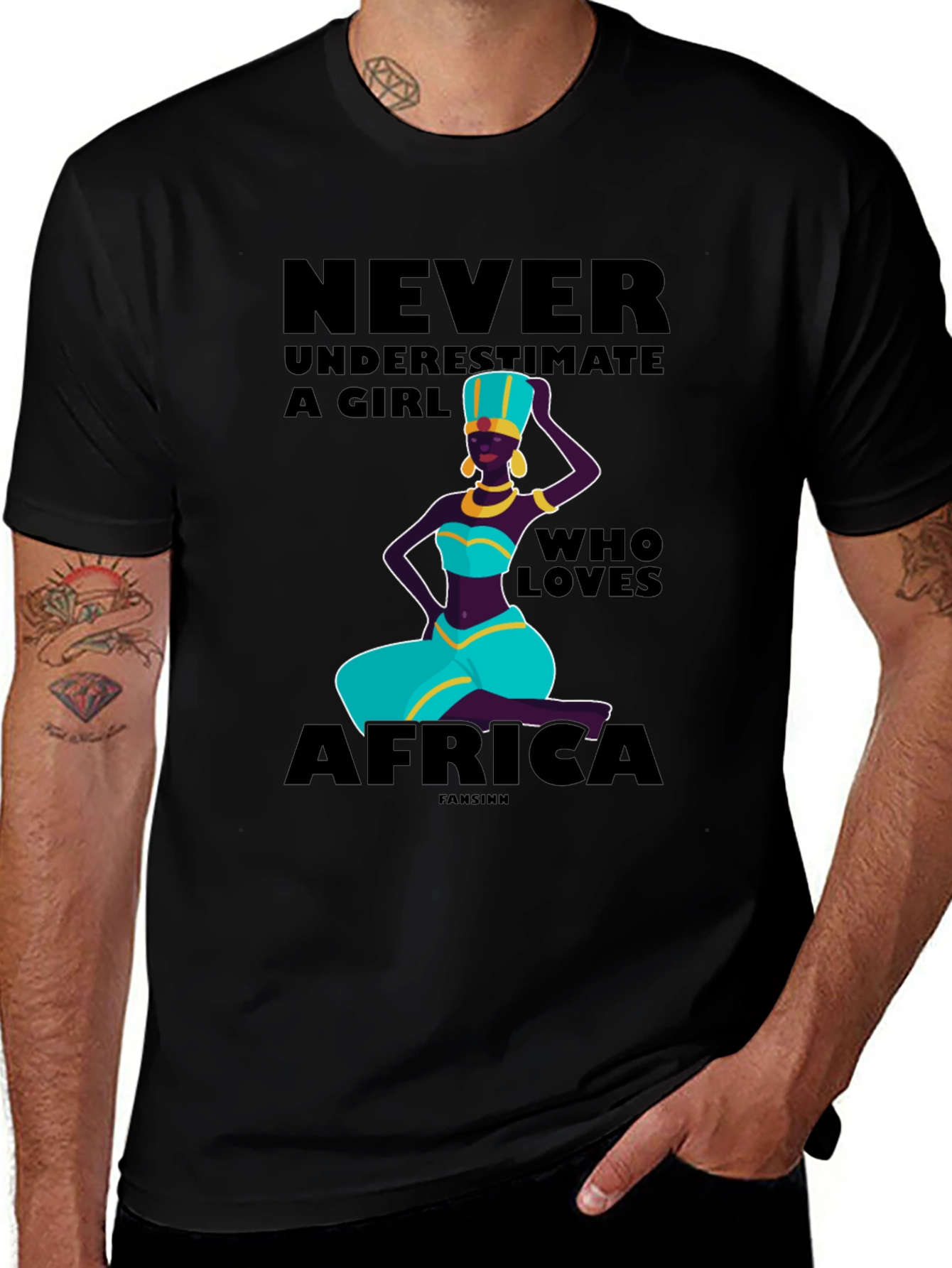 Never Underestimate a Girl Who Loves Africa T-Shirt