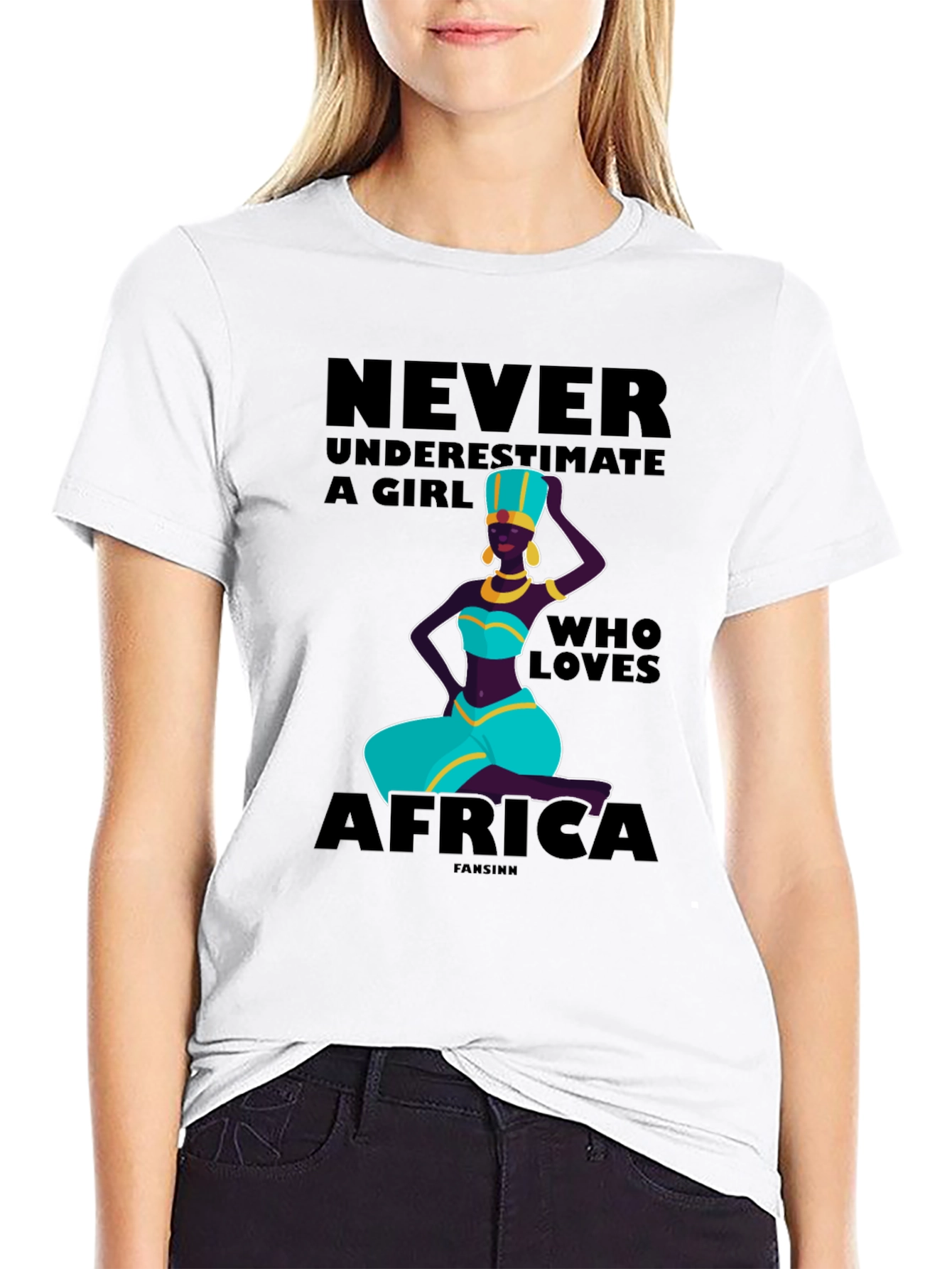 Never Underestimate a Girl Who Loves Africa T-Shirt