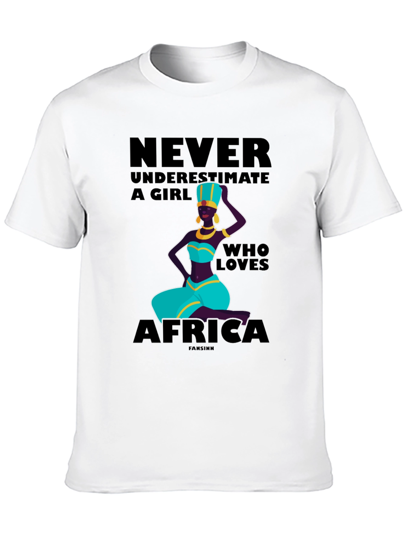 Never Underestimate a Girl Who Loves Africa T-Shirt