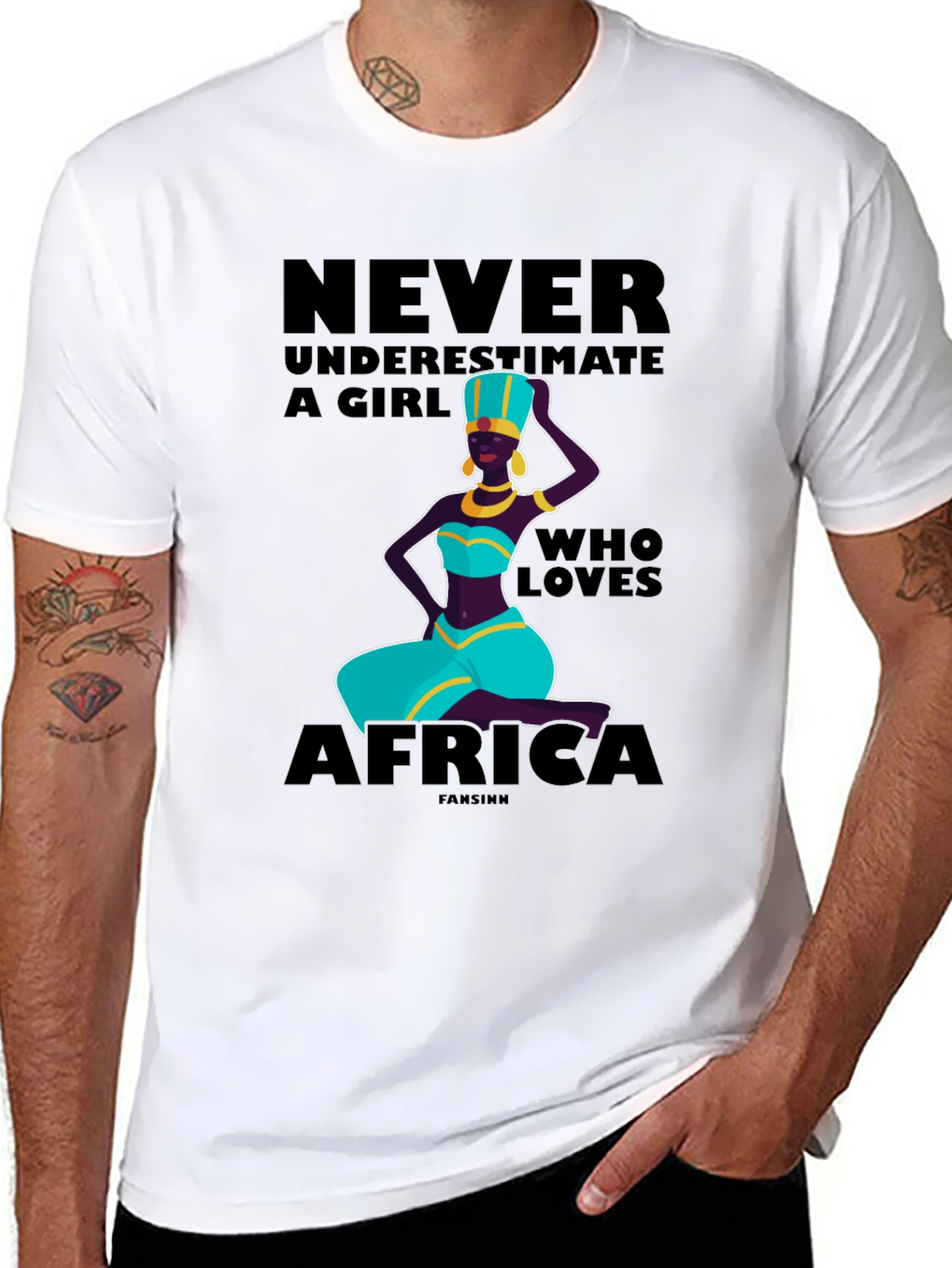 Never Underestimate a Girl Who Loves Africa T-Shirt
