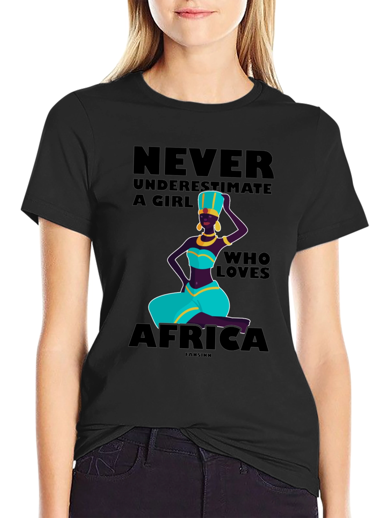 Never Underestimate a Girl Who Loves Africa T-Shirt