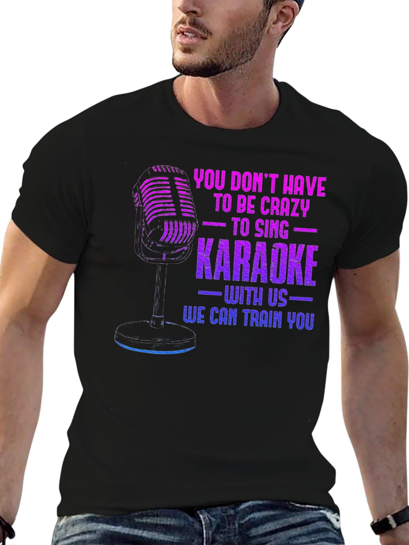Karaoke Training Black T-Shirt