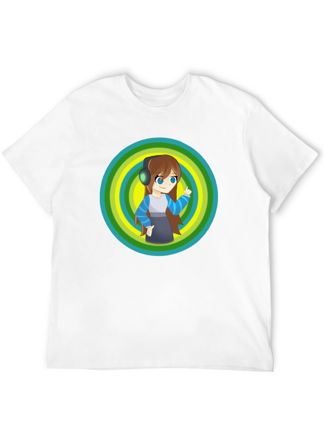 Anime Girl Graphic Black T-Shirt