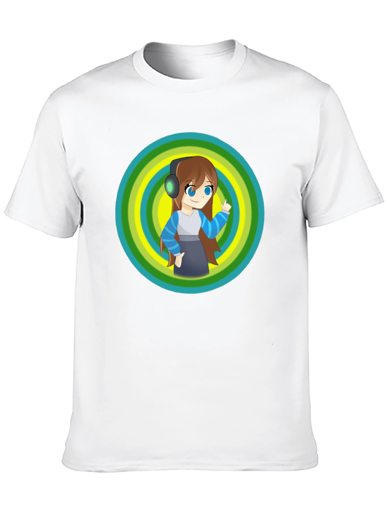 Anime Girl Graphic Black T-Shirt