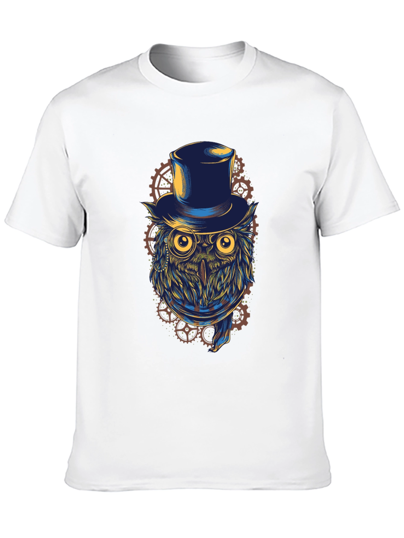 Steampunk Owl T-Shirt - Top Hat & Goggles