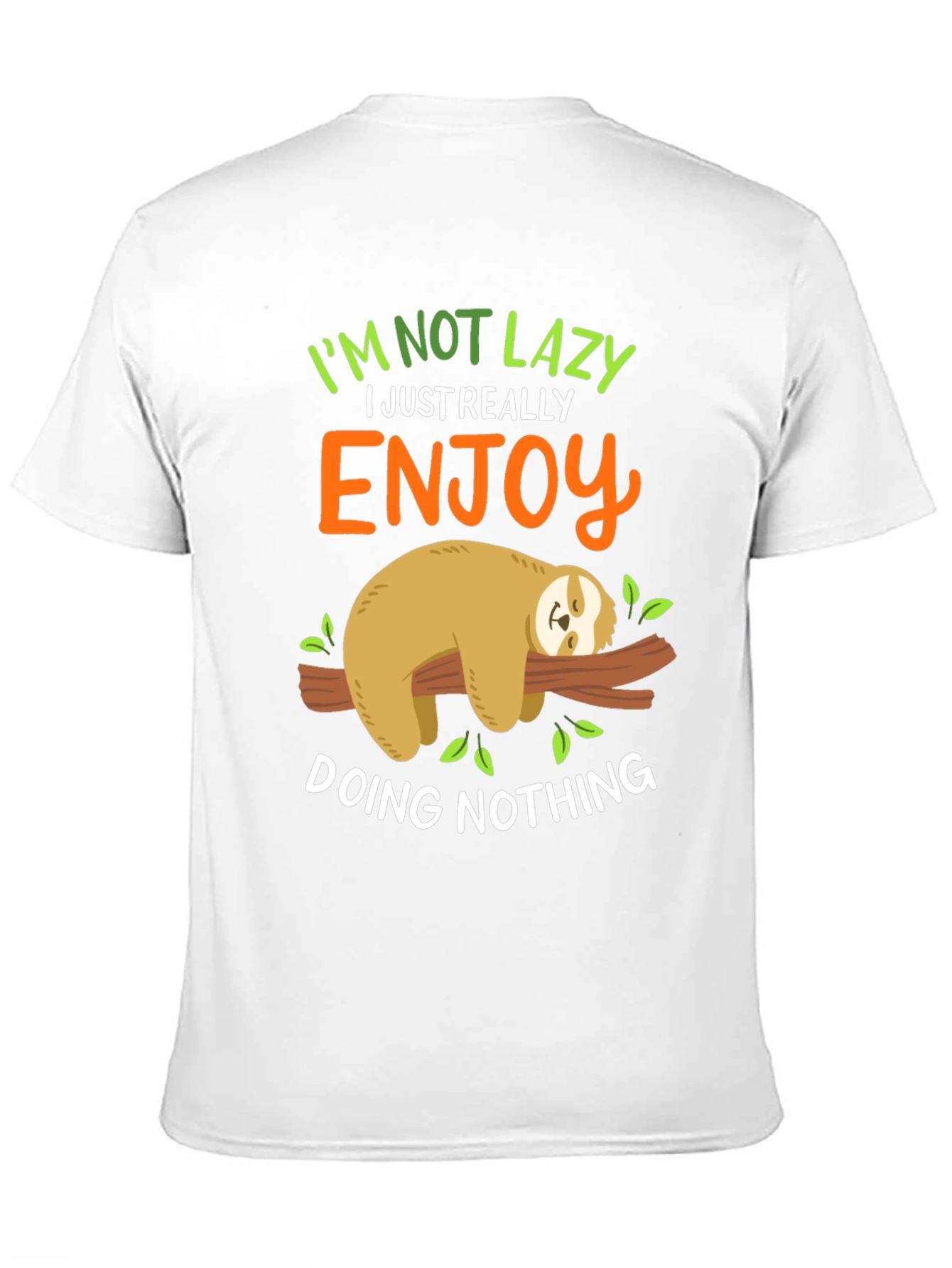 Lazy Sloth Graphic Tee - Enjoy Doing Nothing!