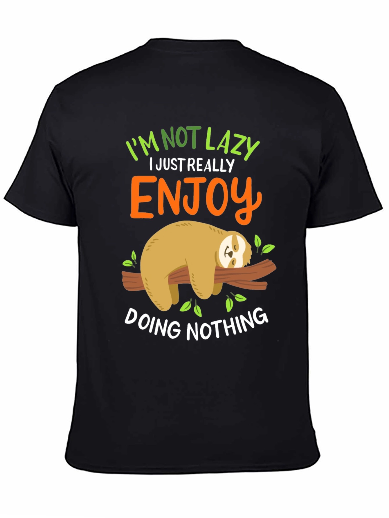Lazy Sloth Graphic Tee - Enjoy Doing Nothing!