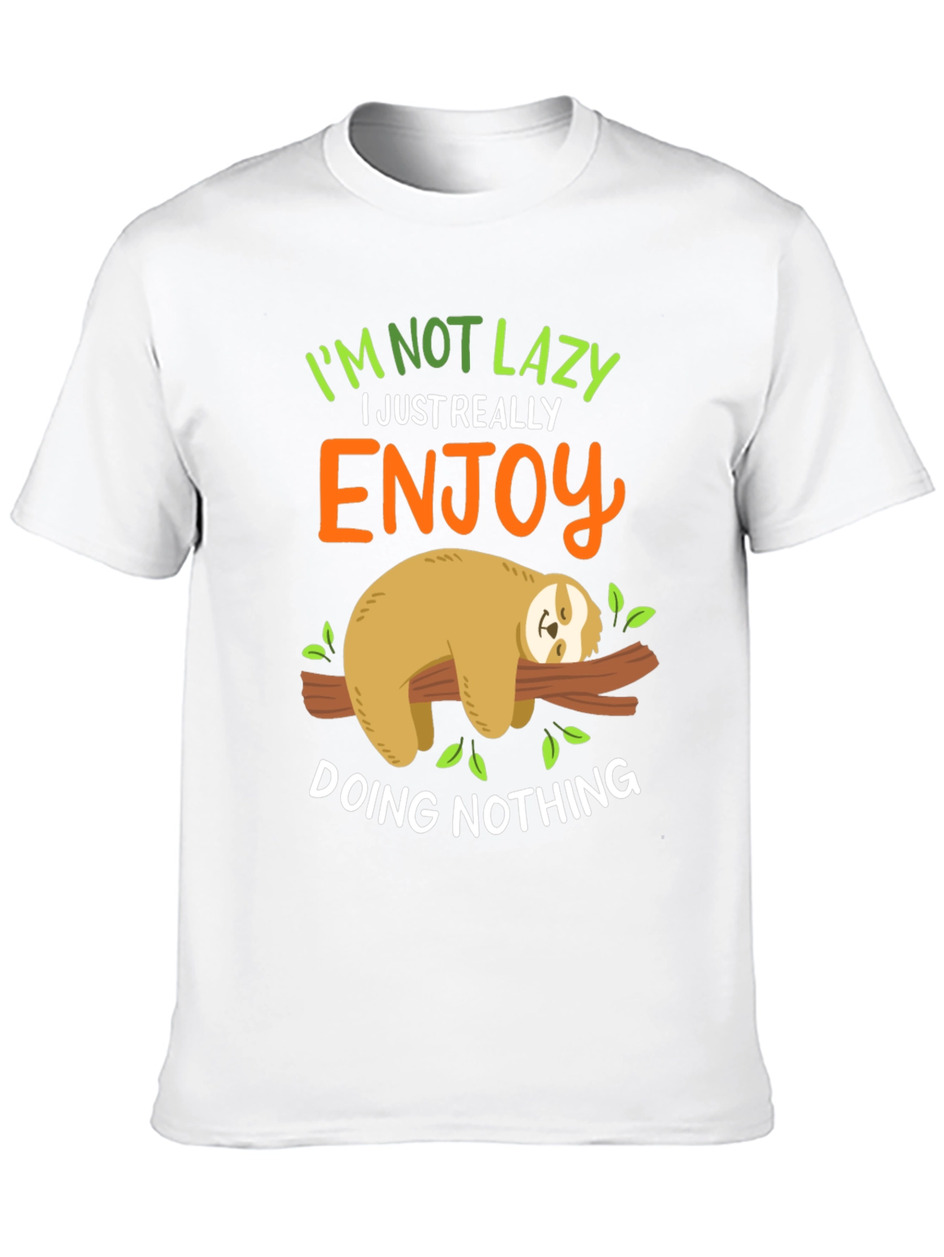 Lazy Sloth Graphic Tee - Enjoy Doing Nothing!