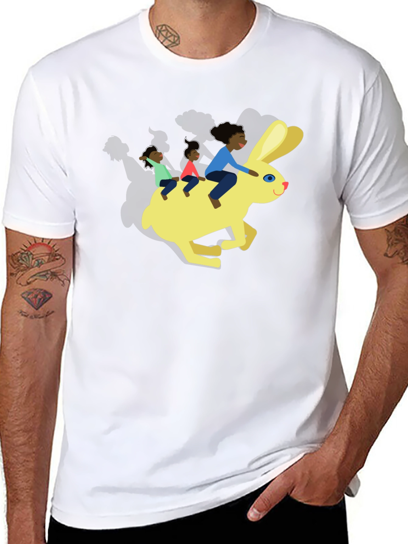 Fun Graphic Tee - Rabbit Ride