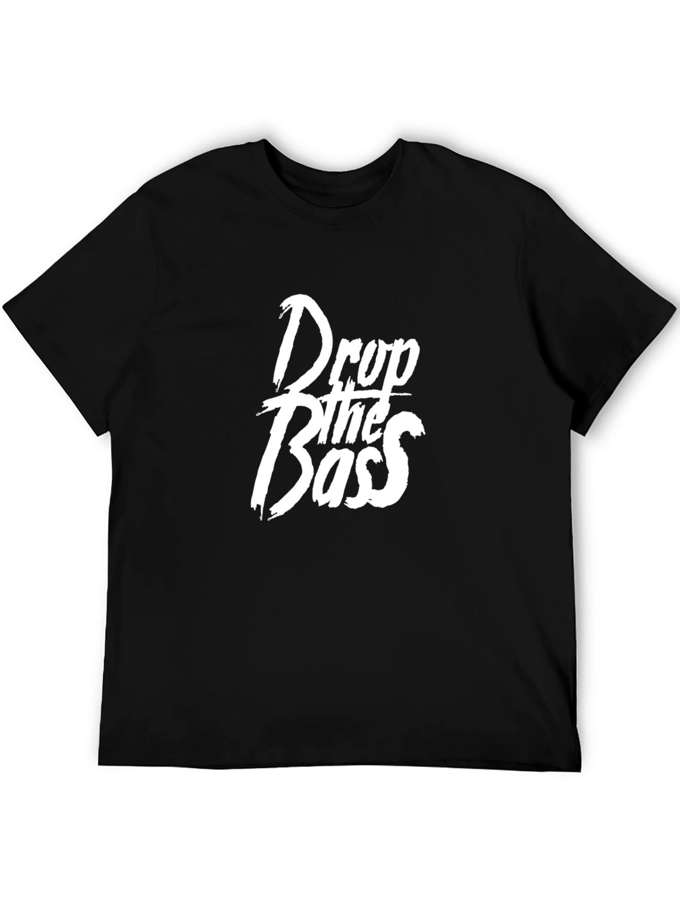 Drop the Bass Graphic Tee - Black Cotton T-Shirt