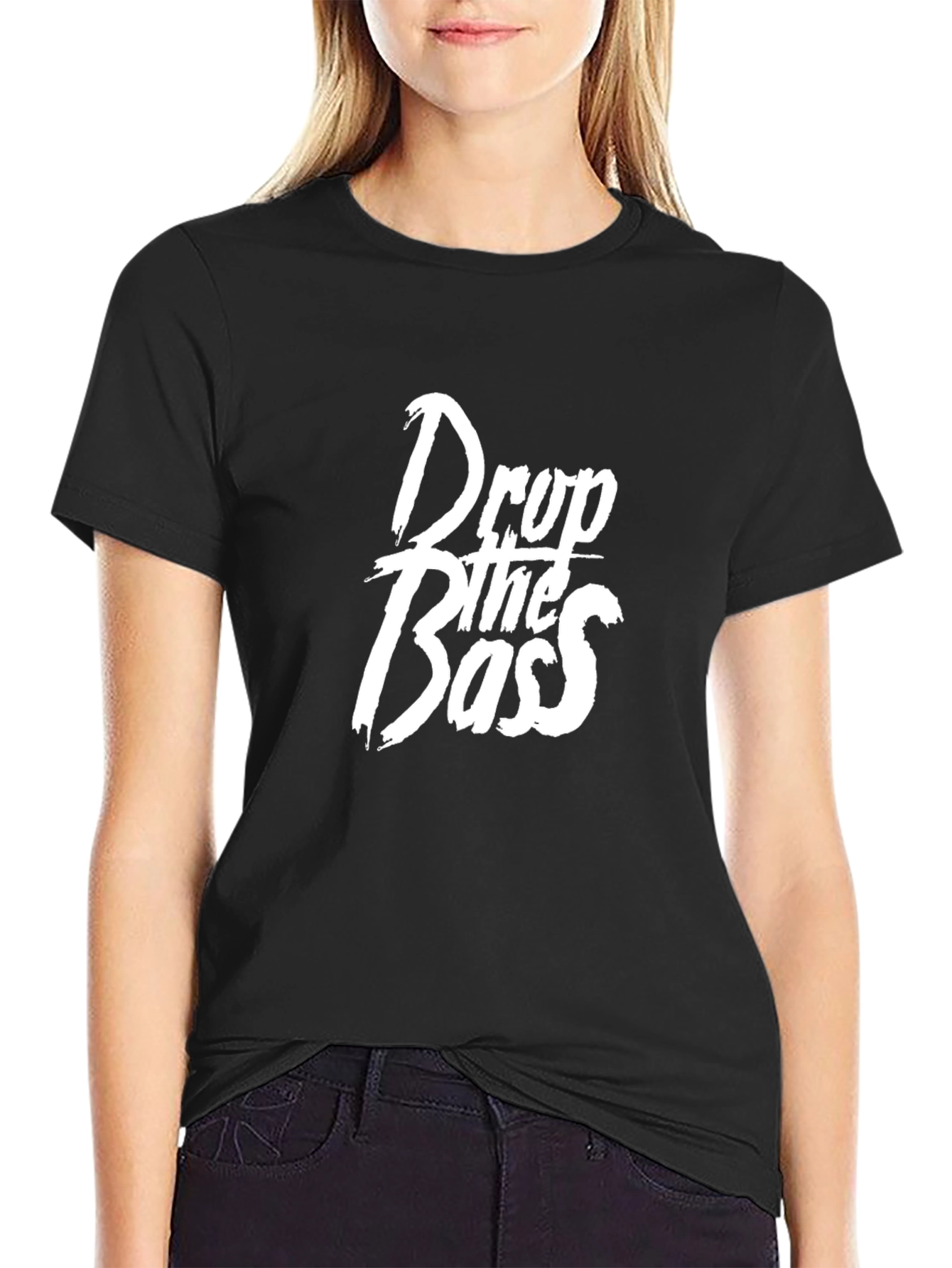Drop the Bass Graphic Tee - Black Cotton T-Shirt