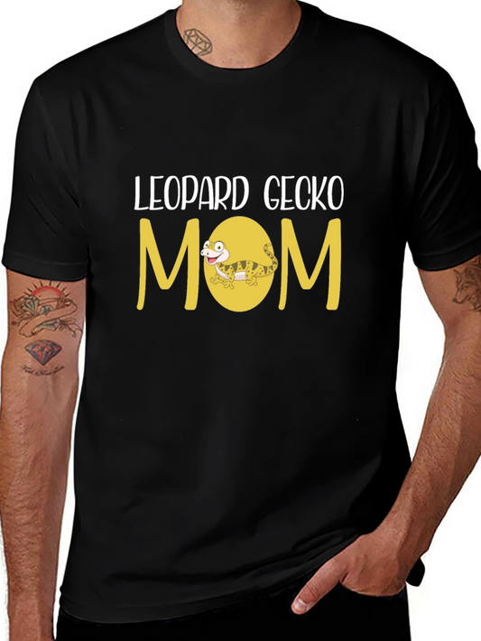 Leopard Gecko Mom Graphic Tee - Novelty Animal Lover Shirt