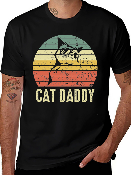 Cat Daddy Vintage Graphic T-Shirt - Cool Cat Lover Tee