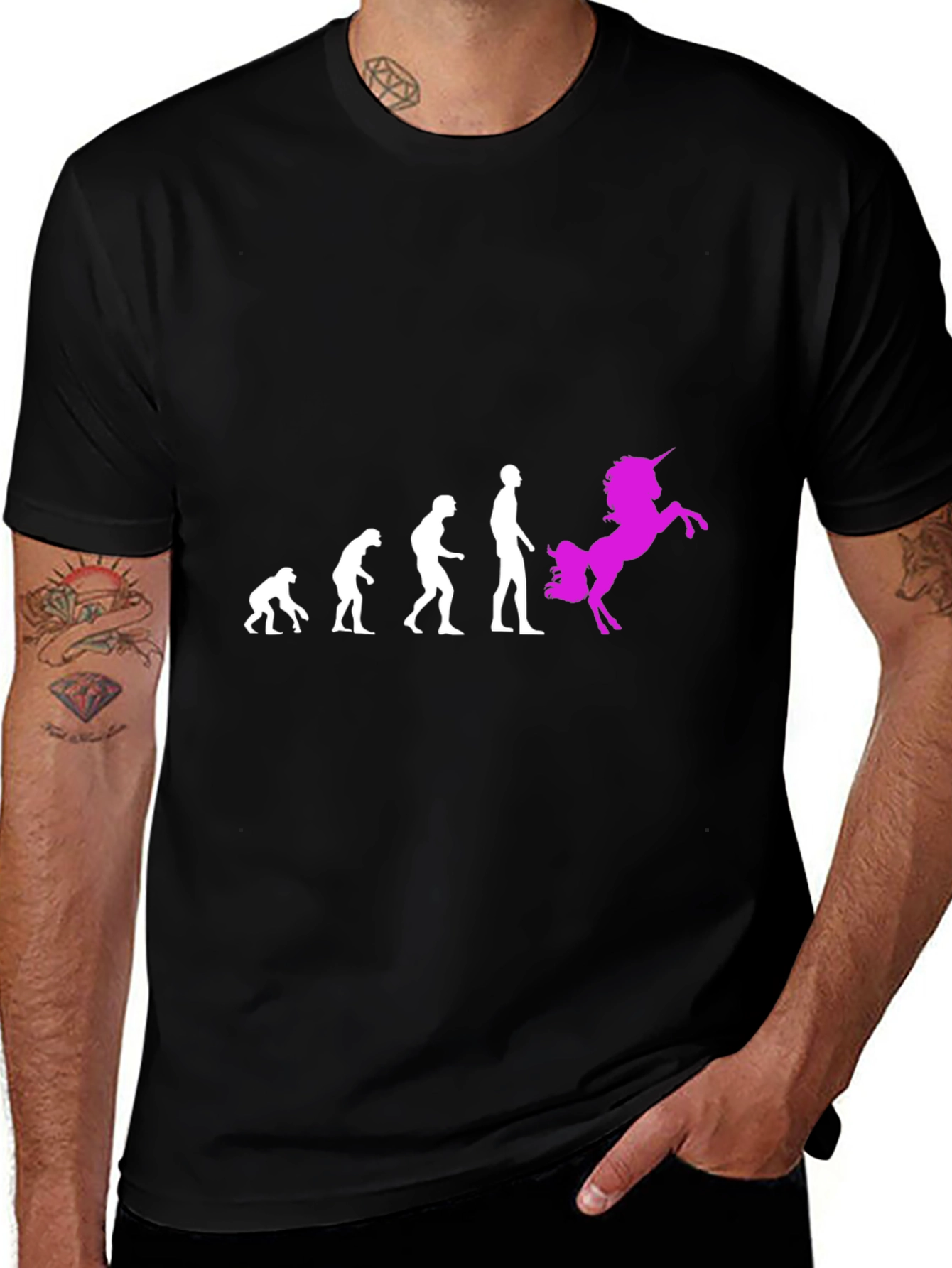 Evolution to Unicorn Graphic T-Shirt