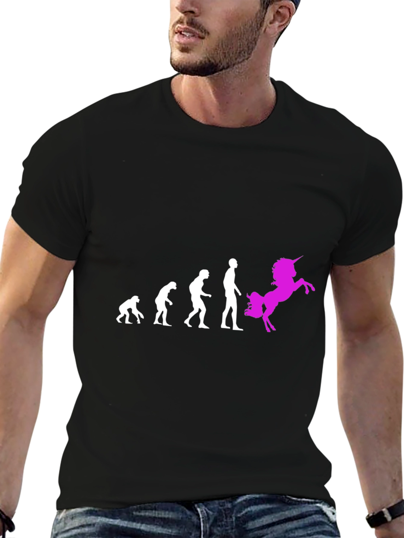 Evolution to Unicorn Graphic T-Shirt