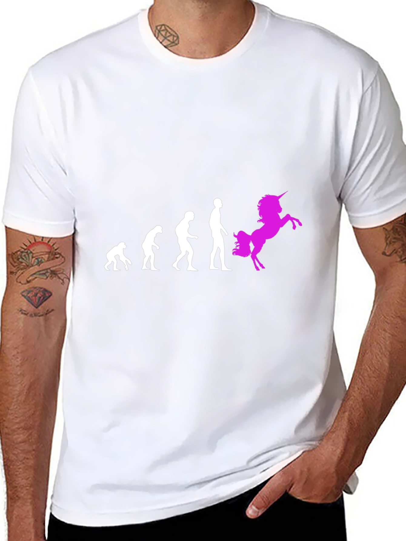 Evolution to Unicorn Graphic T-Shirt