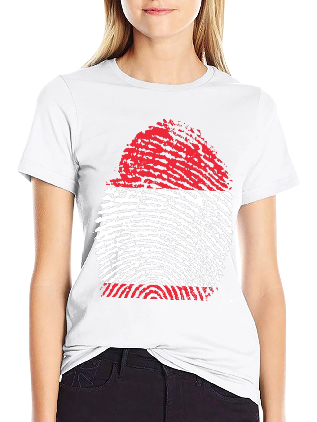 Fingerprint Flag Graphic Tee - Unique Design