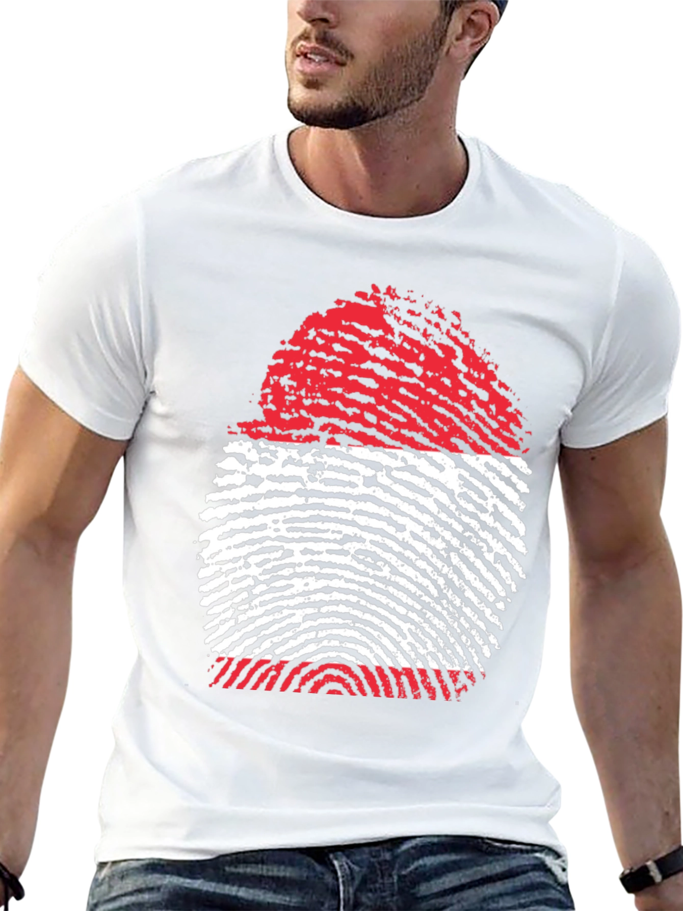 Fingerprint Flag Graphic Tee - Unique Design
