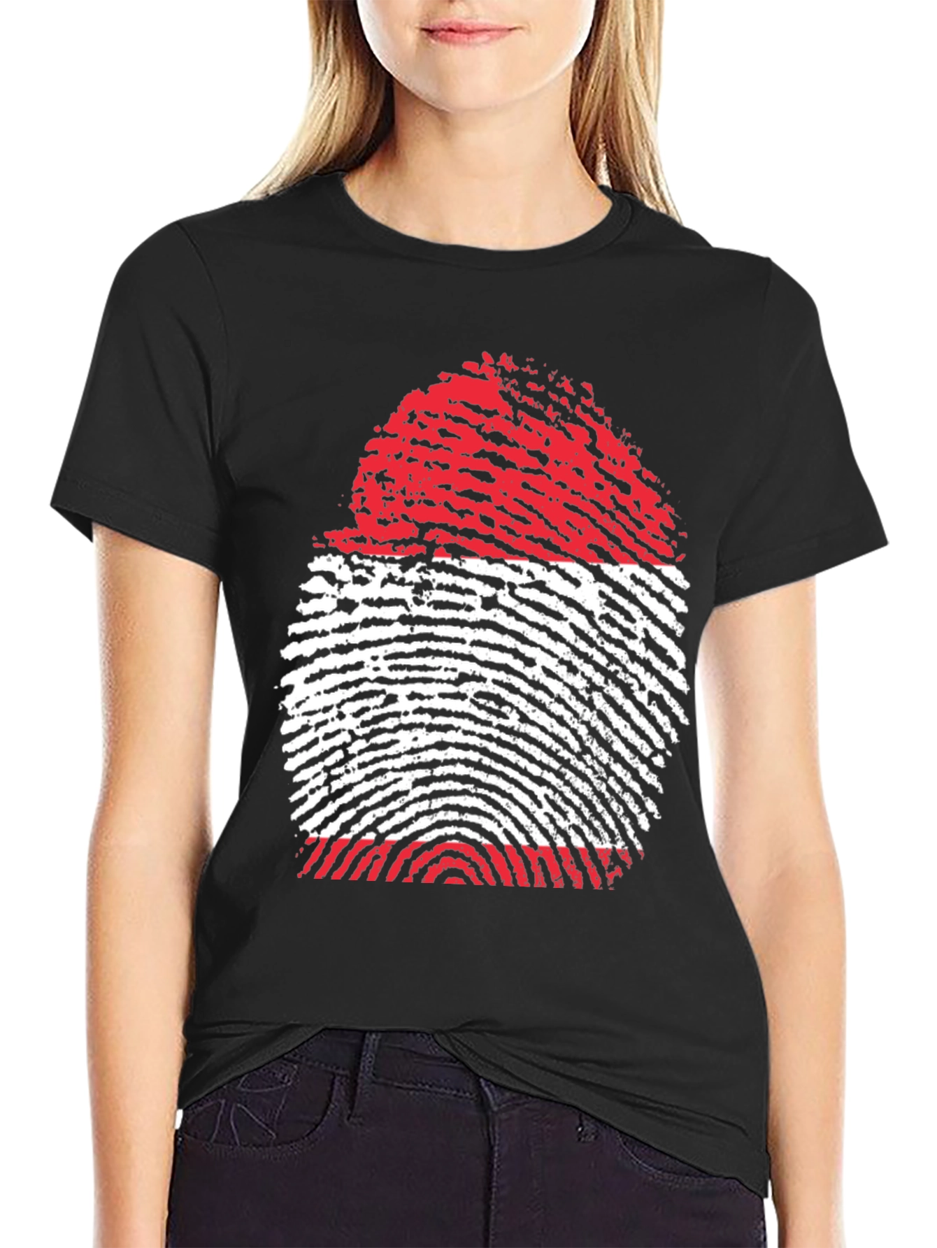 Fingerprint Flag Graphic Tee - Unique Design