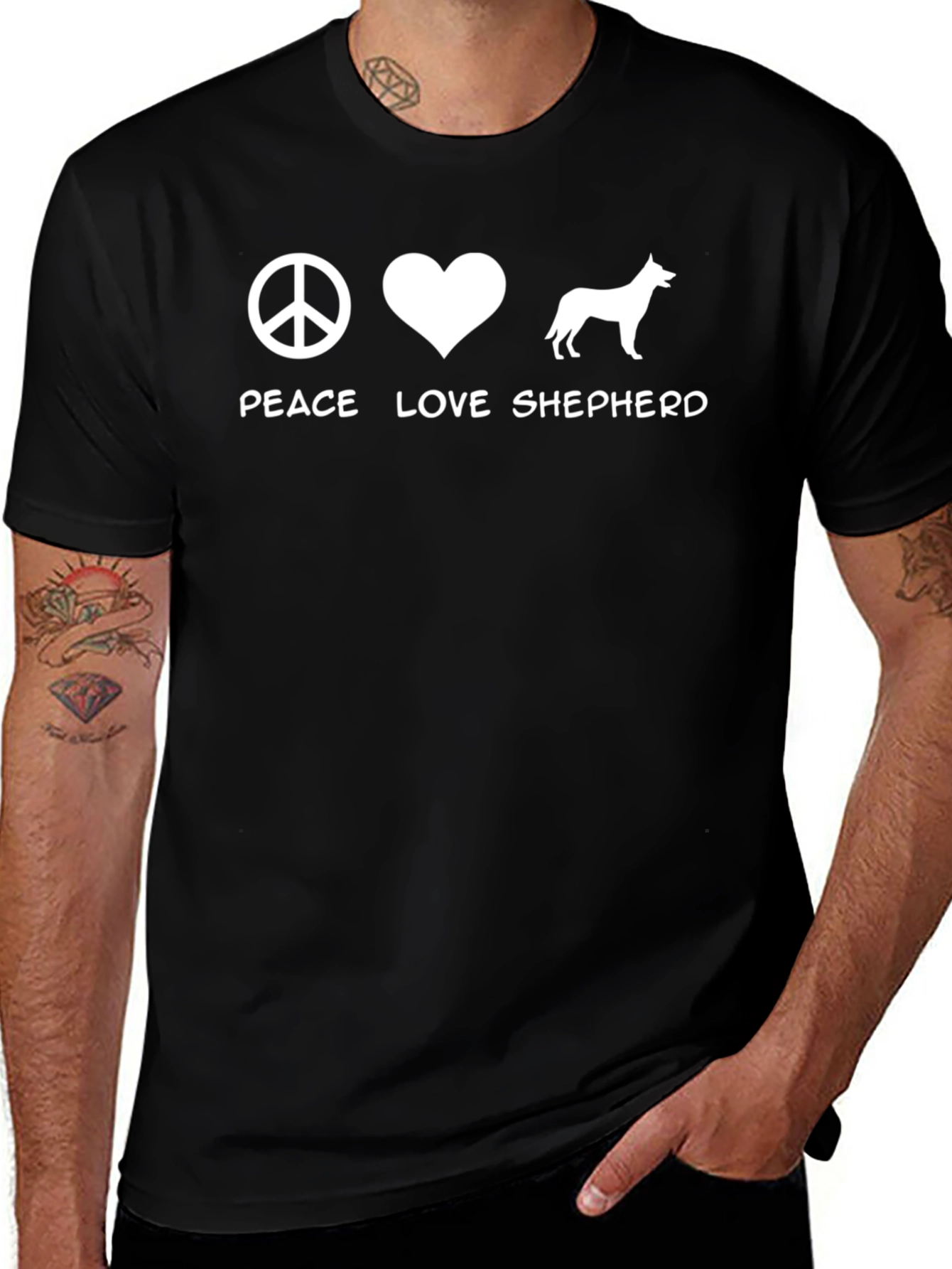 Peace Love Shepherd Graphic Tee
