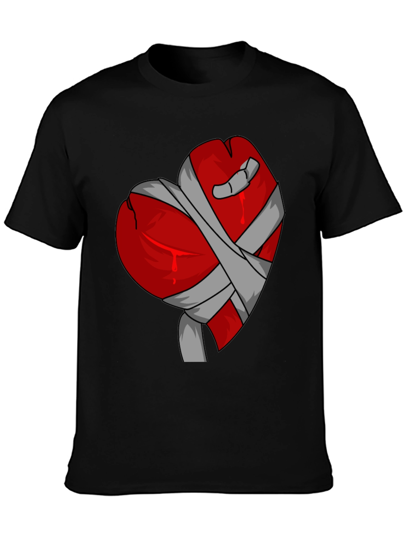 Bandaged Heart Graphic Tee - Stylish Casual Wear
