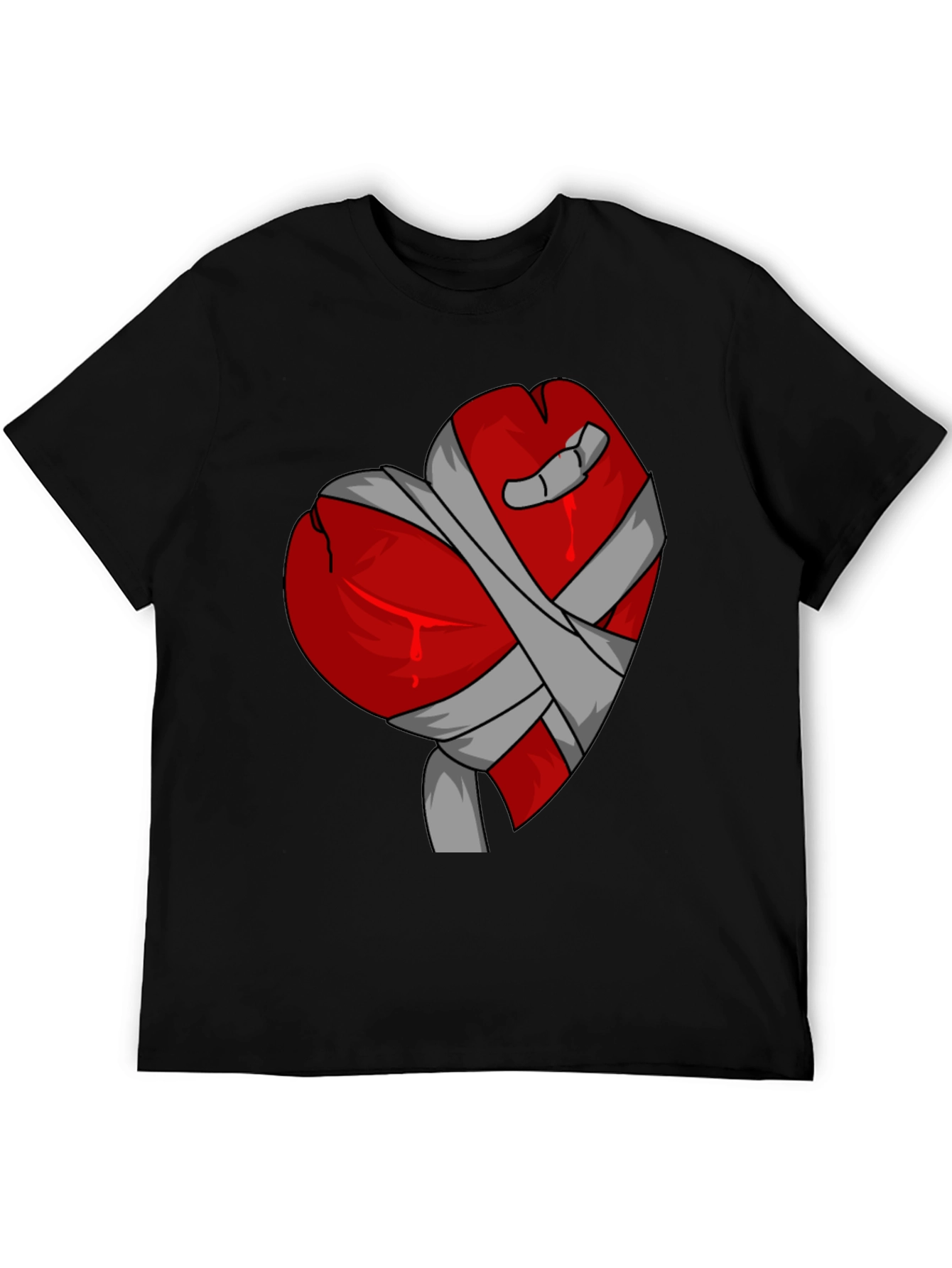 Bandaged Heart Graphic Tee - Stylish Casual Wear