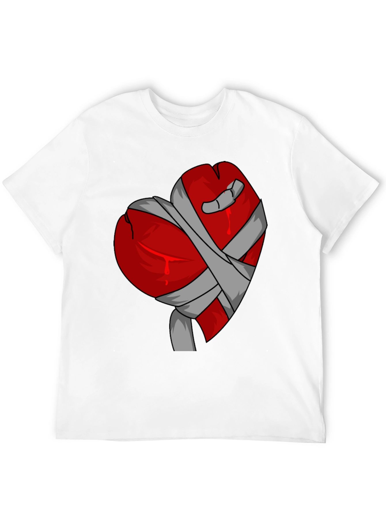Bandaged Heart Graphic Tee - Stylish Casual Wear