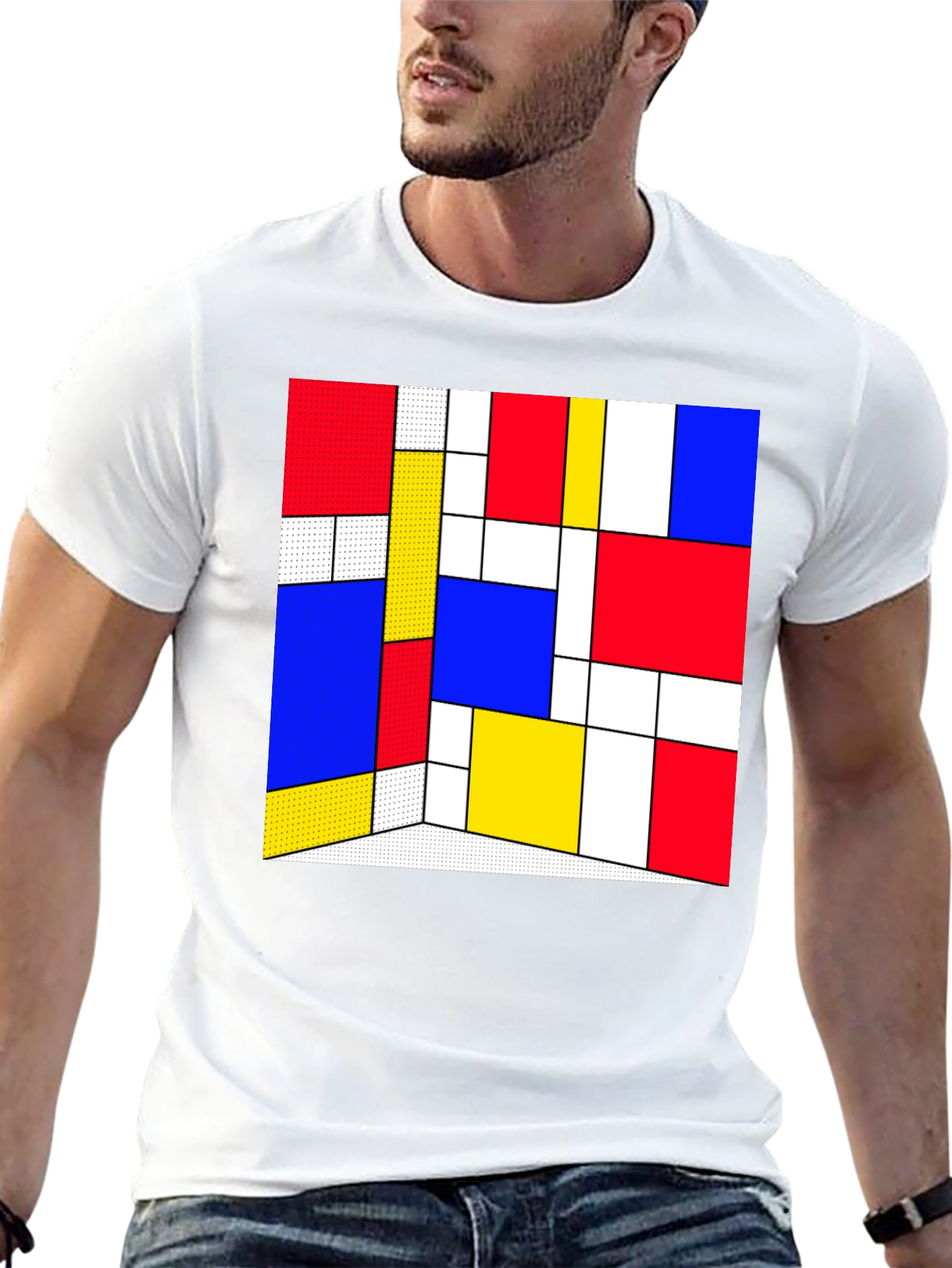 Abstract Geometric Print T-Shirt