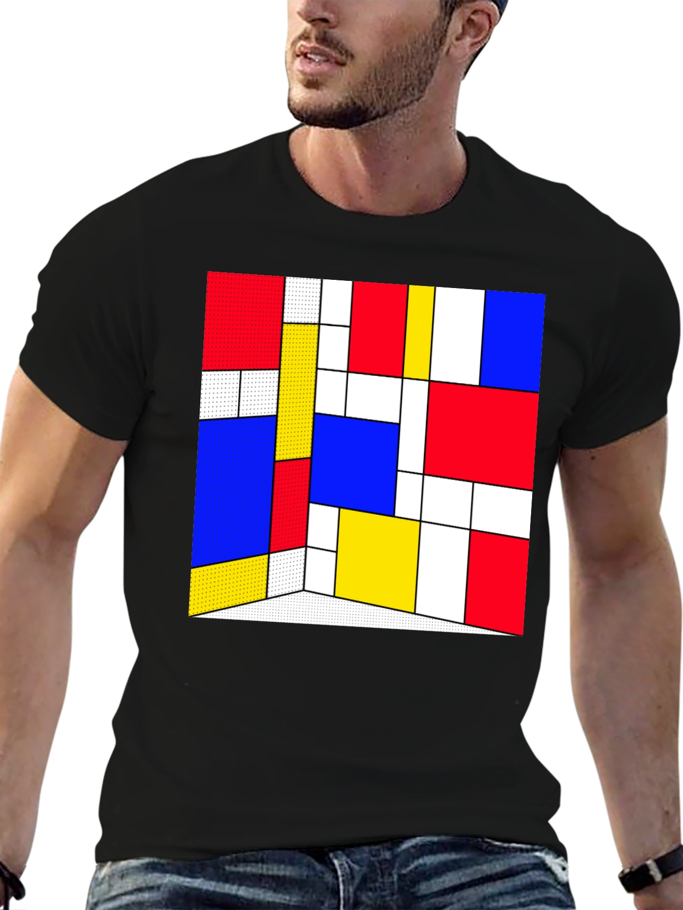Abstract Geometric Print T-Shirt