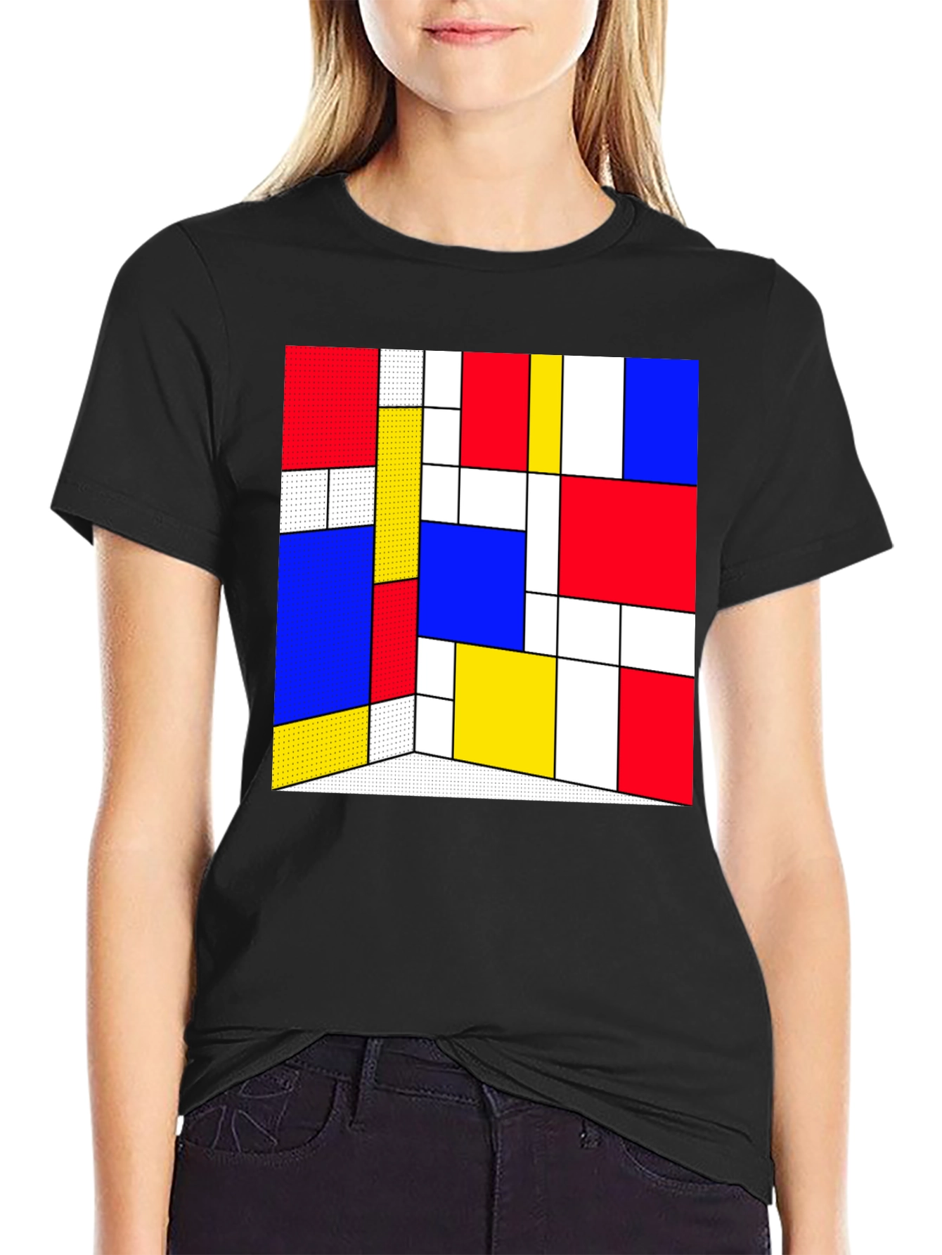 Abstract Geometric Print T-Shirt
