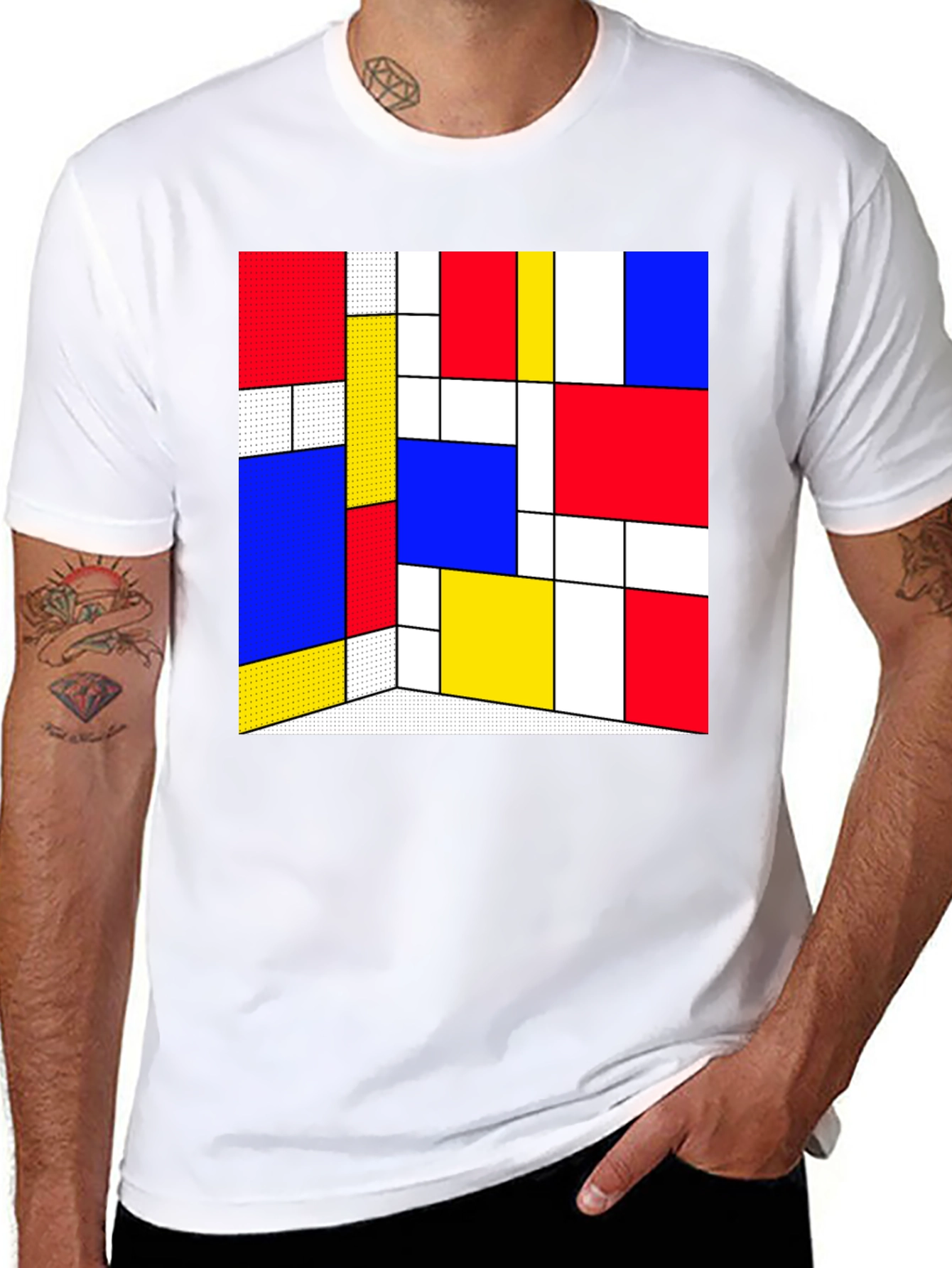 Abstract Geometric Print T-Shirt