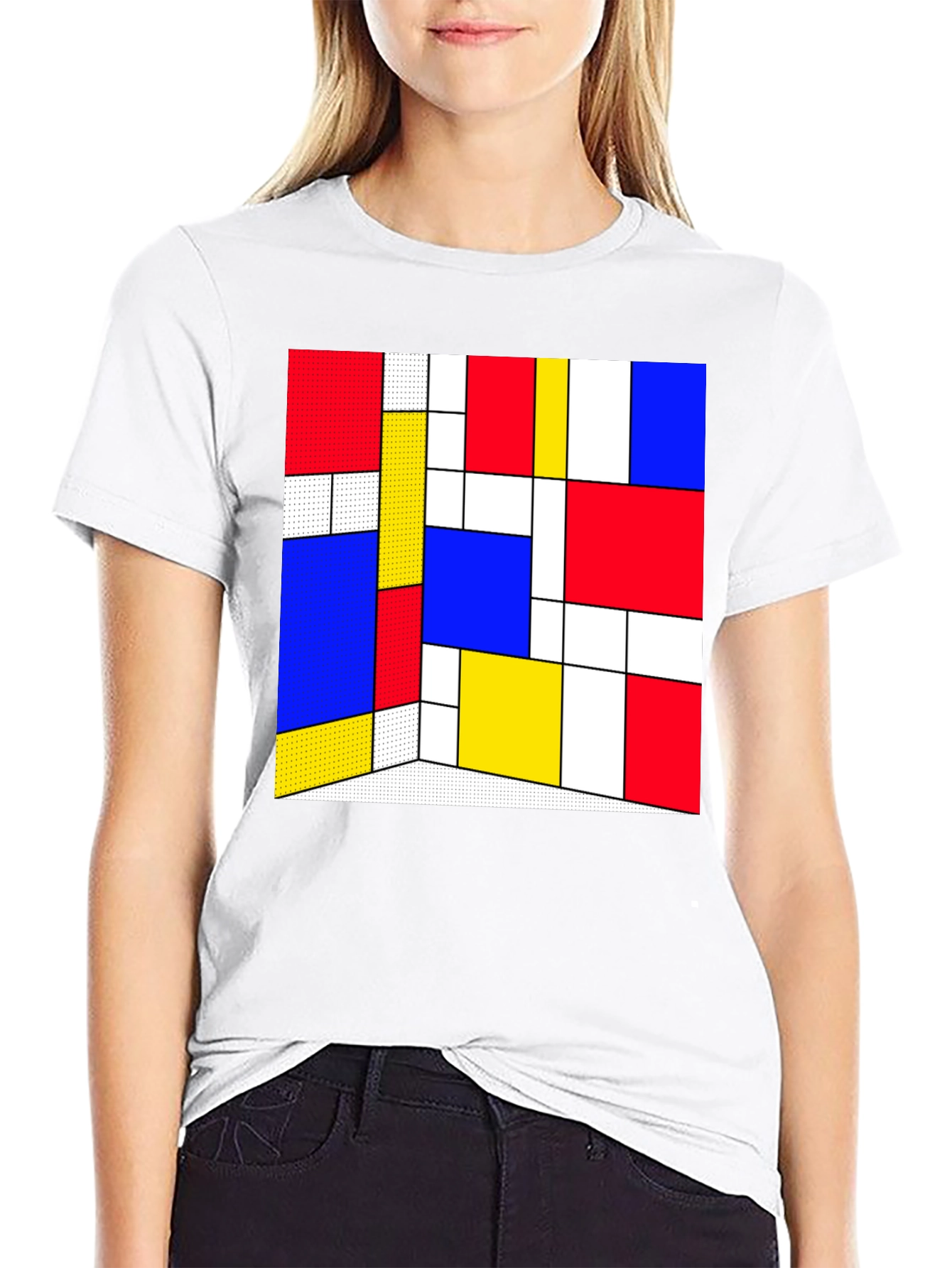 Abstract Geometric Print T-Shirt