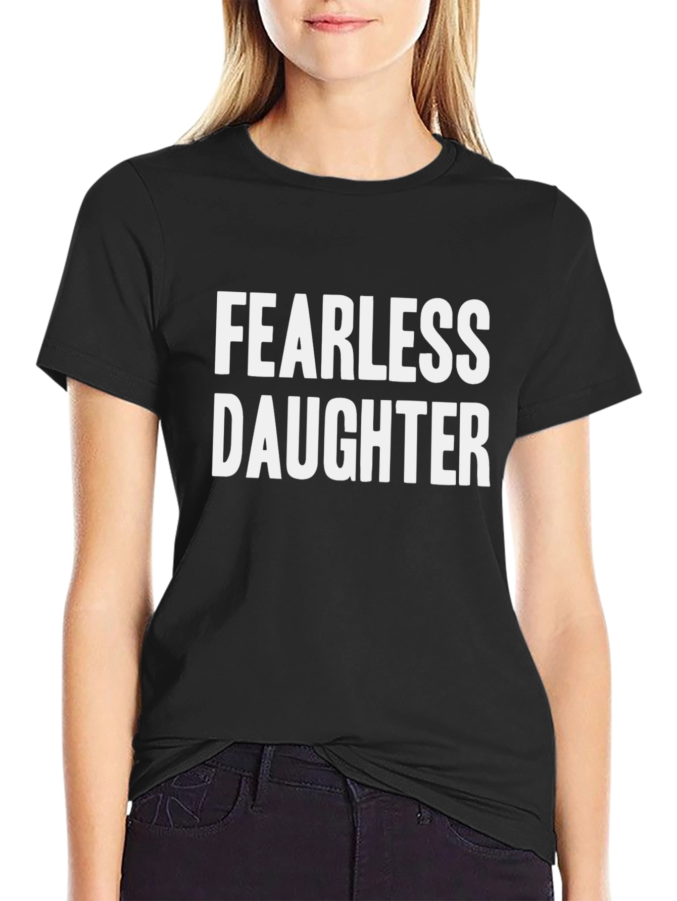 Fearless Daughter Graphic Tee - Black Cotton