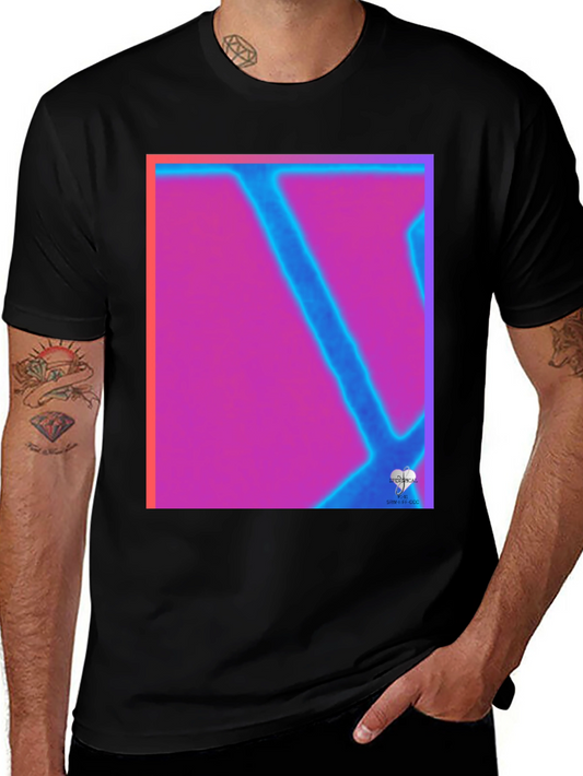Abstract Neon Graphic Tee - Modern Art T-Shirt