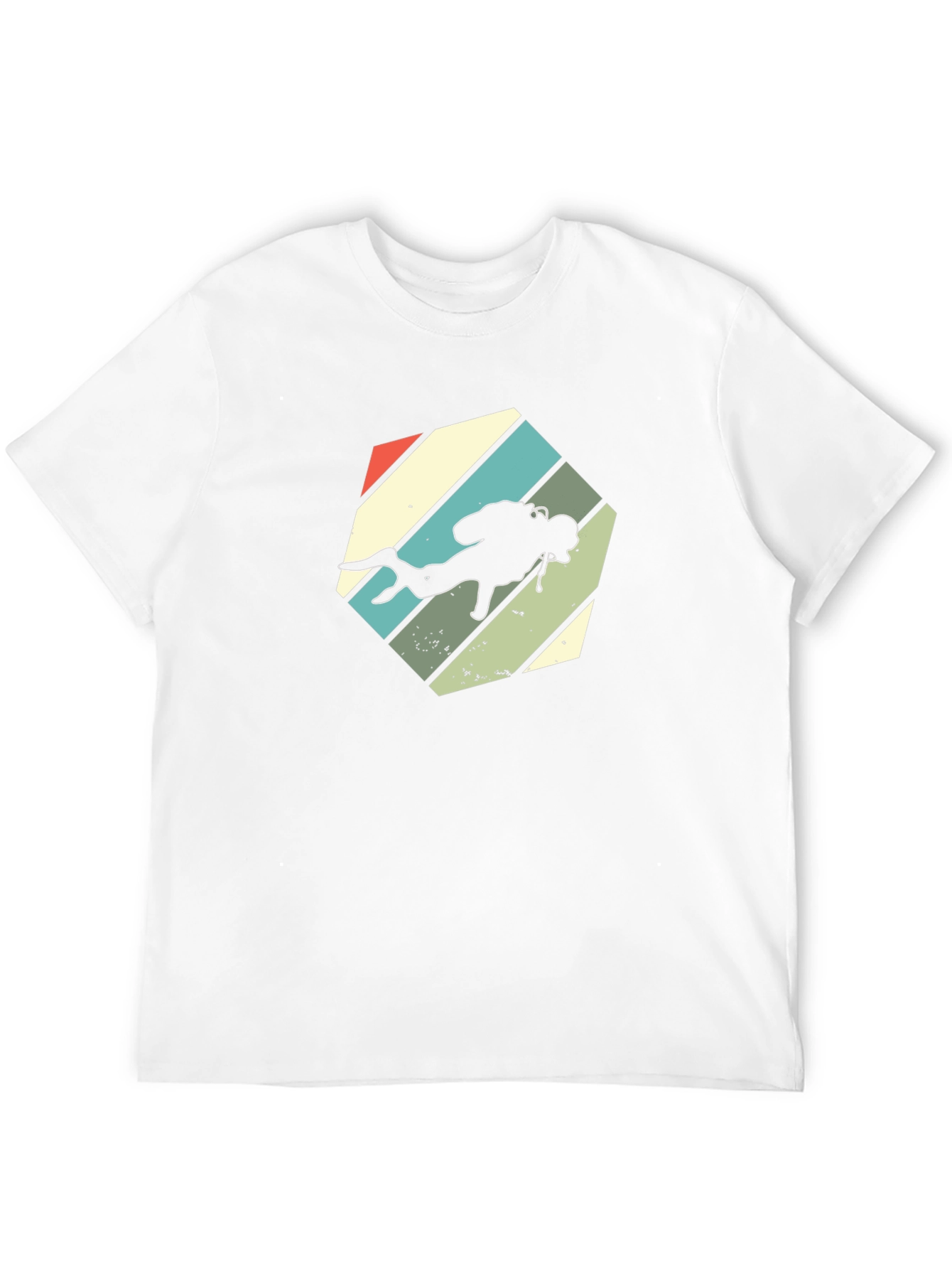 Retro Scuba Diver Graphic T-Shirt - Black
