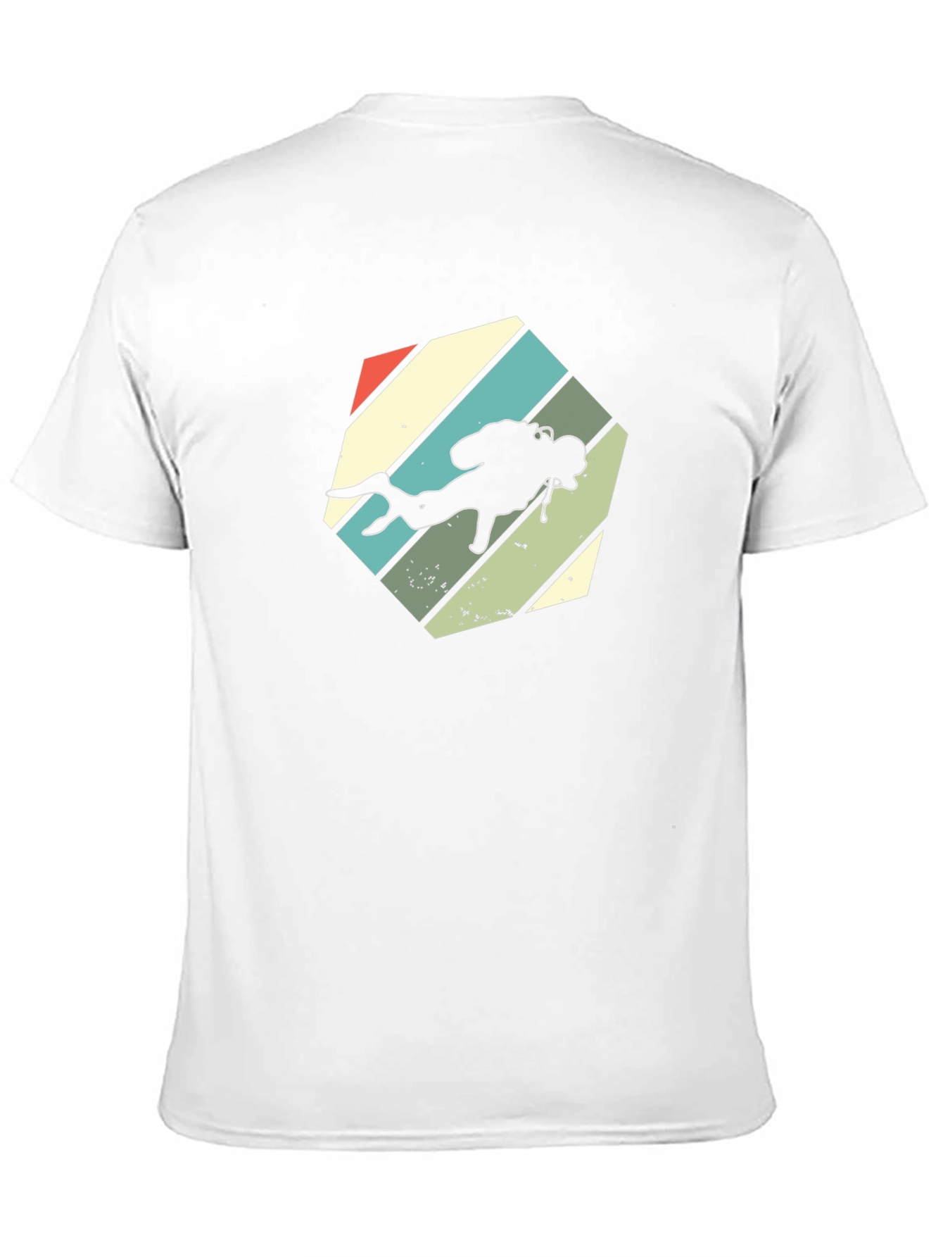 Retro Scuba Diver Graphic T-Shirt - Black