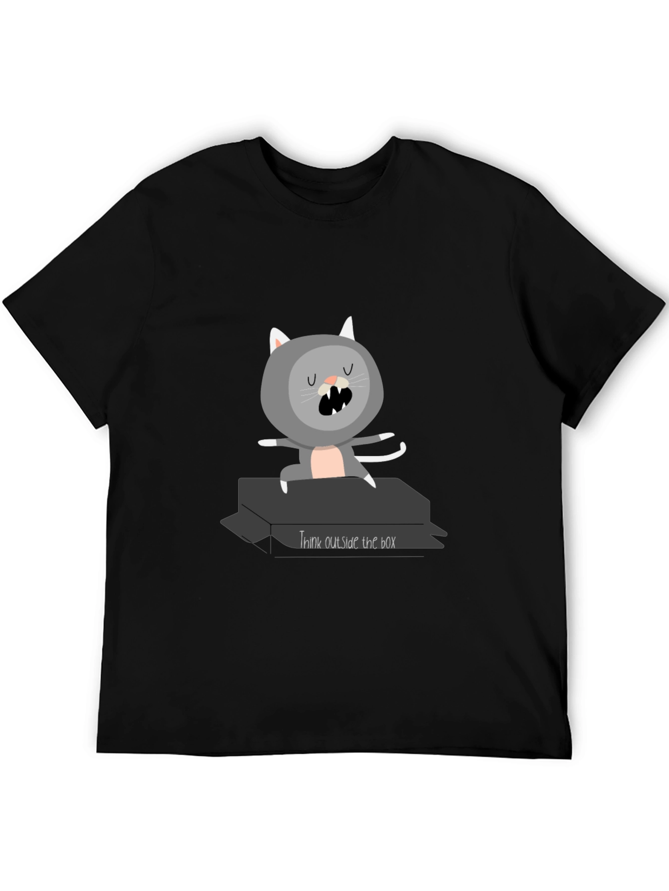 Think Outside the Box Cat T-Shirt
