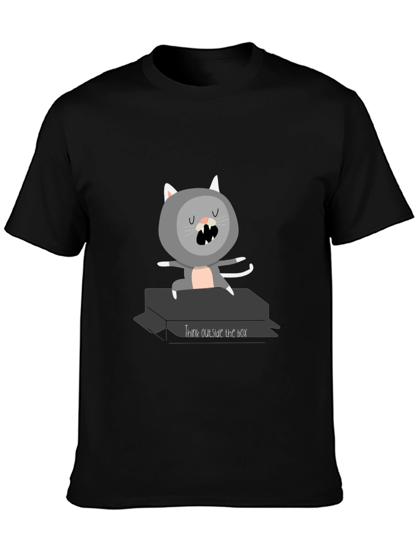 Think Outside the Box Cat T-Shirt