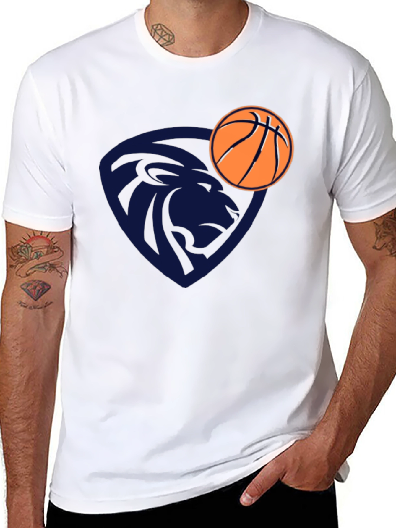 Lion Basketball Graphic Tee - Stylish & Unique Design