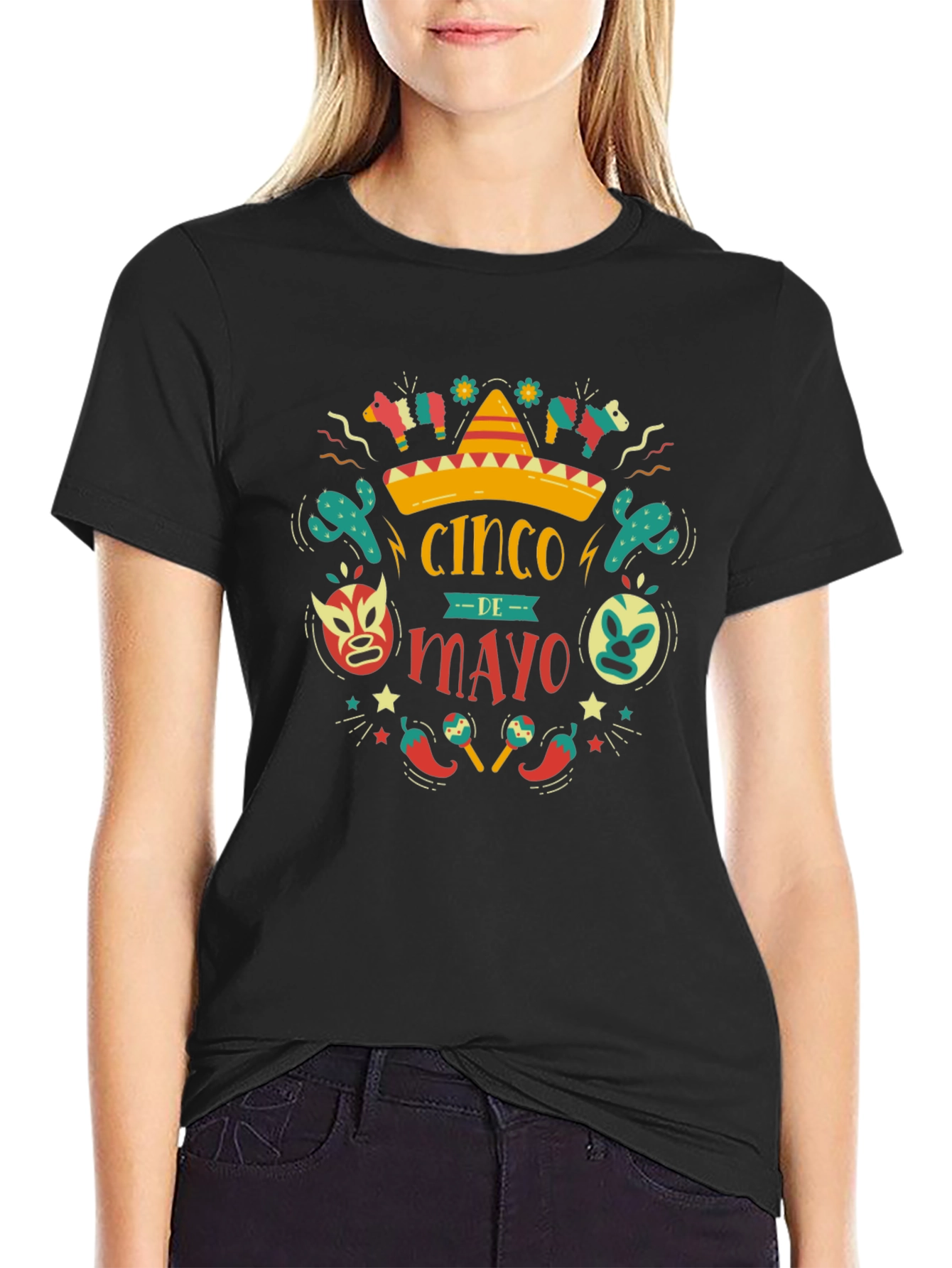 Cinco de Mayo T-Shirt - Black Cotton Graphic Tee